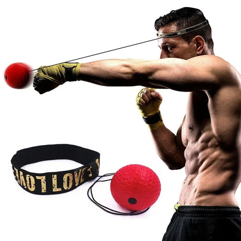 Boxing Reflex Ball Headband Boxer Raising Reaction Force Hand Eye Training Set Stress Gym Muay Fitness Exercise