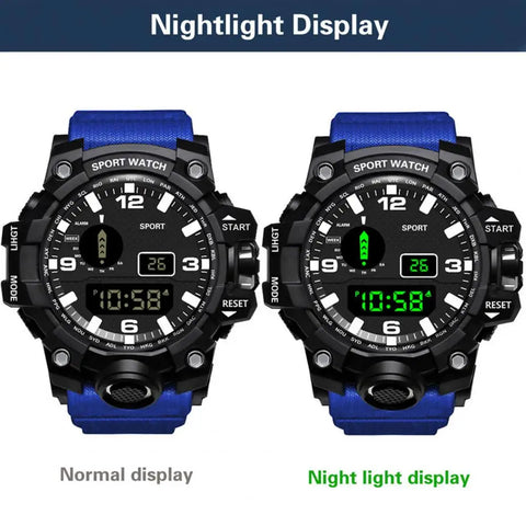Electronic Watch Multifunctional Outdoor Sports Watch Stylish Durable Strap Running Watch Men Women Student Accessories