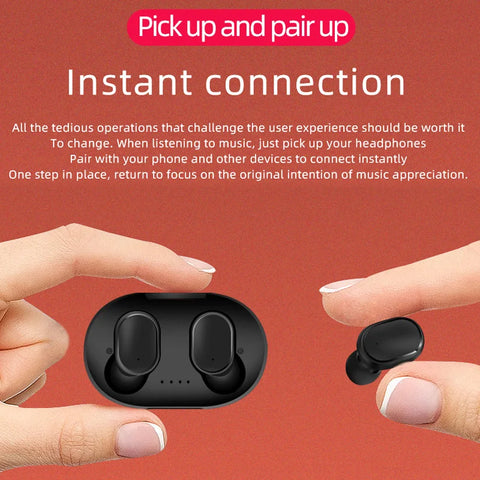 Original A6S TWS Headset Wireless Earphones Bluetooth Headphones Sport Stereo Fone Bluetooth Earbuds for Xiaomi Huawei Iphone
