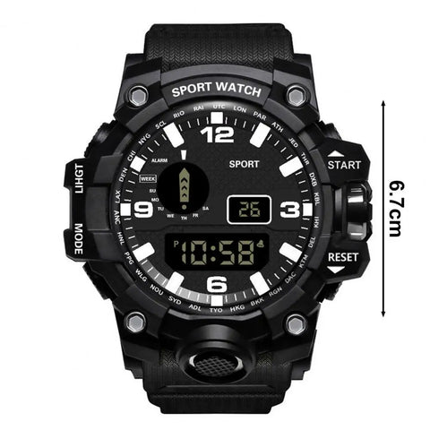 Electronic Watch Multifunctional Outdoor Sports Watch Stylish Durable Strap Running Watch Men Women Student Accessories