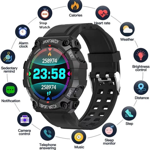 Smart Watch Men Outdoor Sport Smartwatch BT Call Voice Assistant Watch Heart Rate Monitor Waterproof Wristwatch Y56 Smart Watch