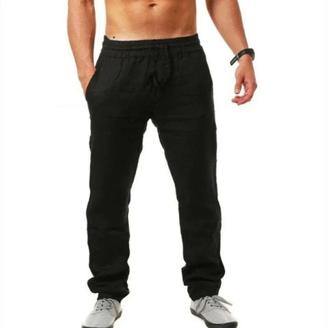 Men'S Casual Pants Summer Male Breathable High Quality Trousers Sweatpants Solid Color Fitness Pants Jogging Fitness Streetwear
