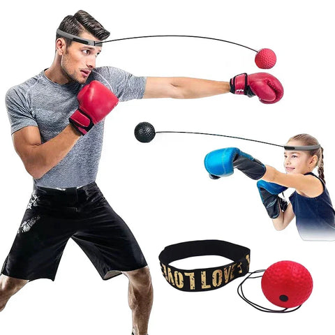 Boxing Reflex Ball Headband Boxer Raising Reaction Force Hand Eye Training Set Stress Gym Muay Fitness Exercise