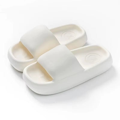 Indoor Slippers White Quick-Drying Non-Slip Indoor Bathroom Slippers Non-Slip Spa Shower Slippers Women'S and Men'S Slippers