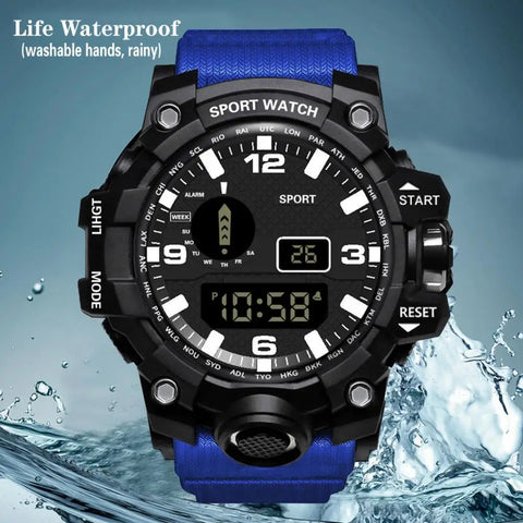 Electronic Watch Multifunctional Outdoor Sports Watch Stylish Durable Strap Running Watch Men Women Student Accessories