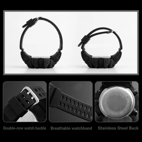 Electronic Watch Multifunctional Outdoor Sports Watch Stylish Durable Strap Running Watch Men Women Student Accessories