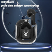 Original T2 Wireless Bluetooth Earphone Transparent HIFI Headphones LED Power Digital Display Stereo Sound Earphones for Xiaomi