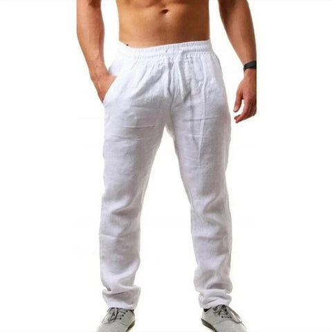 Men'S Casual Pants Summer Male Breathable High Quality Trousers Sweatpants Solid Color Fitness Pants Jogging Fitness Streetwear