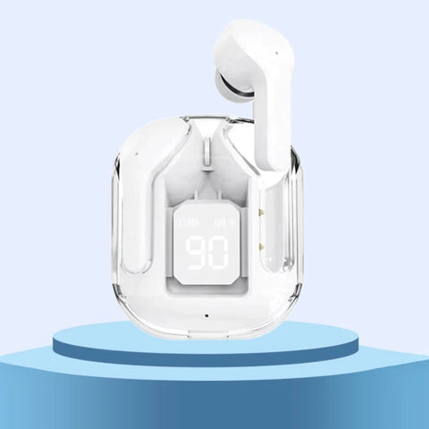 Original T2 Wireless Bluetooth Earphone Transparent HIFI Headphones LED Power Digital Display Stereo Sound Earphones for Xiaomi